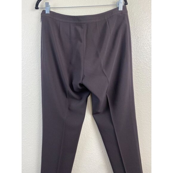 St. John Brown Trouser Pants Womens 8 Office Career Formal Minimalist Straight - Picture 11 of 12